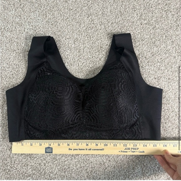 2-Pack Black / Cream Lace Sports Bra Camis – Size XXL (Fits XL/XXL) - Picture 4 of 8